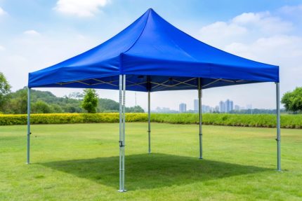 GAZEBO TENT ALUMINIUM BLUE 3X3